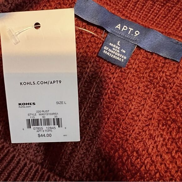 Apt 9 pullover crop ribbed sweater - Picture 2 of 5